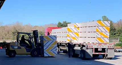 forklift loading truck