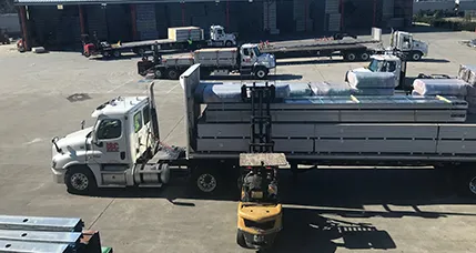 Forklift loading truck